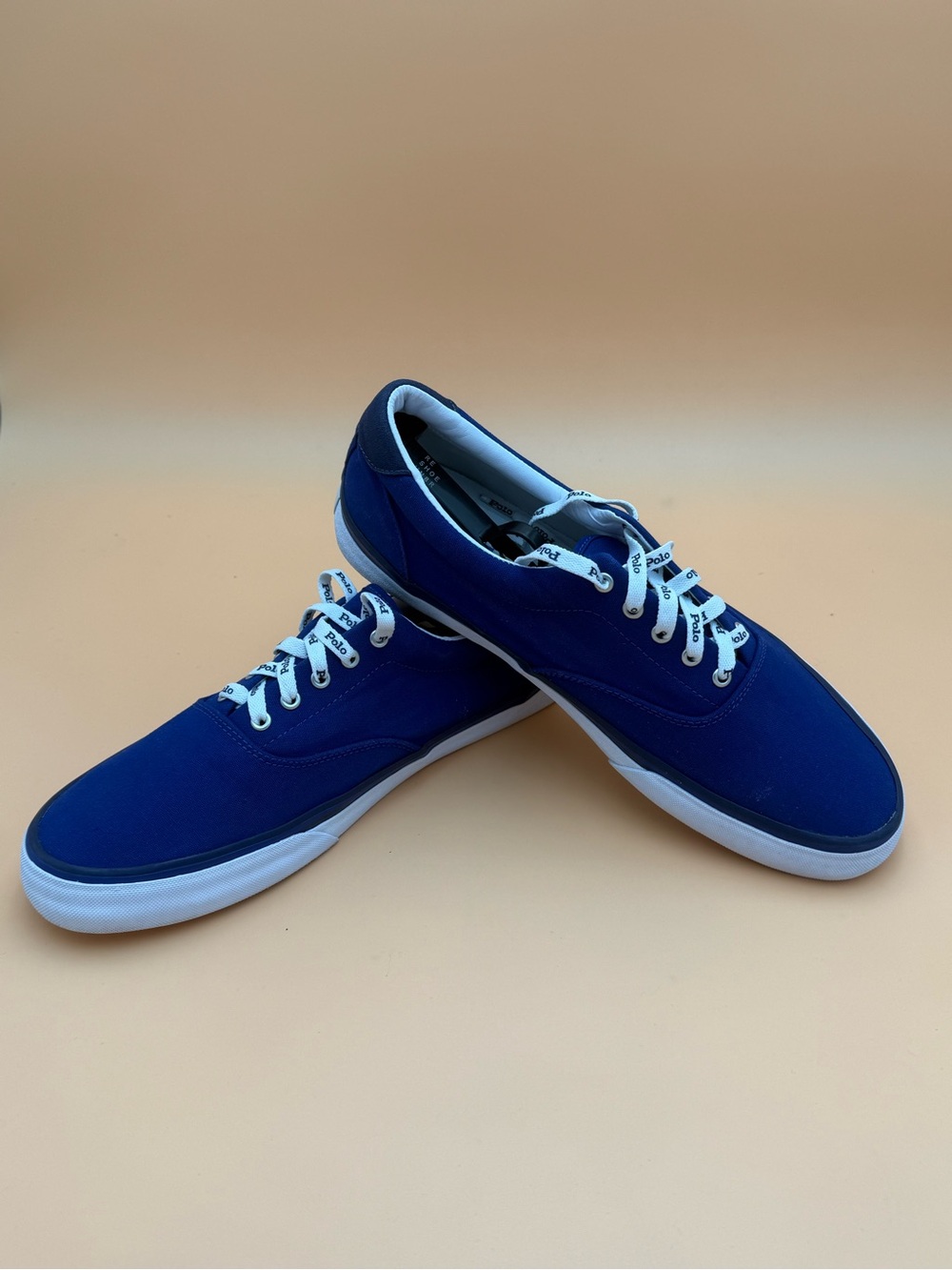 Polo Ralph Lauren Thorton Men’s 11 D Blue Canvas Low Top Sneakers 01087